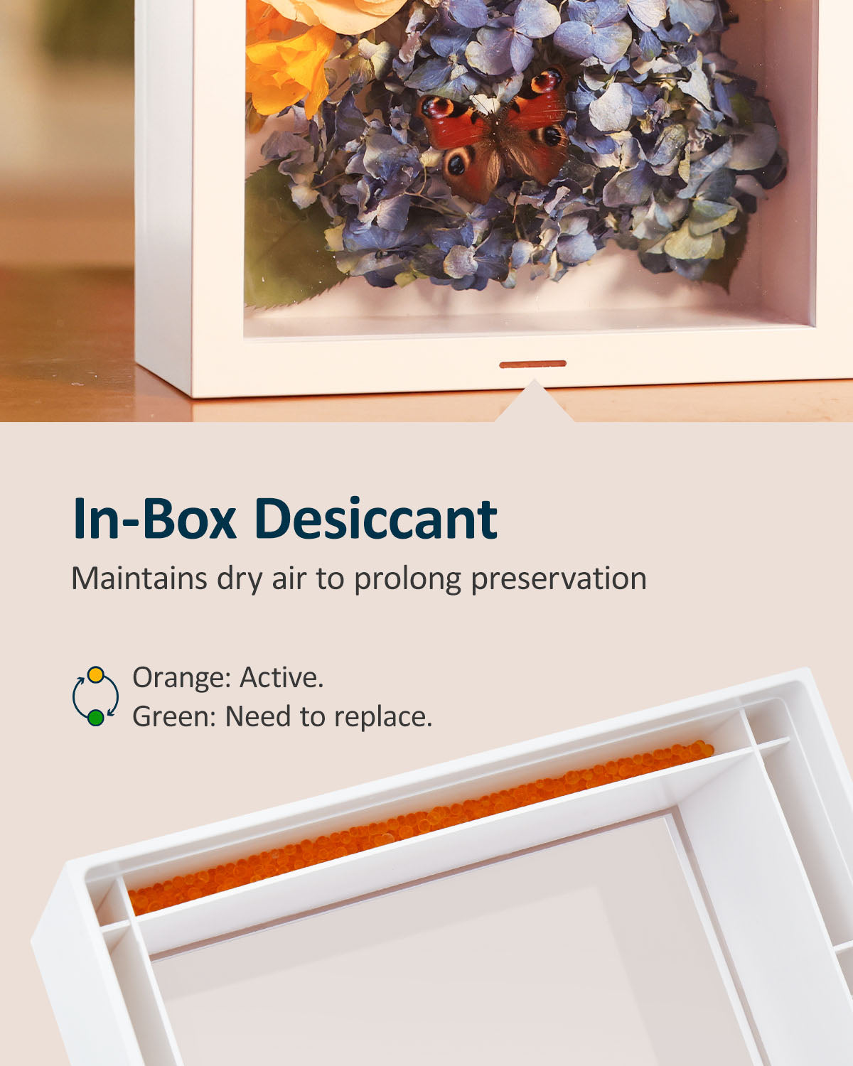Dried Flower Shadow Box DIY Bundle(Flower Shadow Box + Flower Drying Box + 5 LBS Flower Drying Crystals)