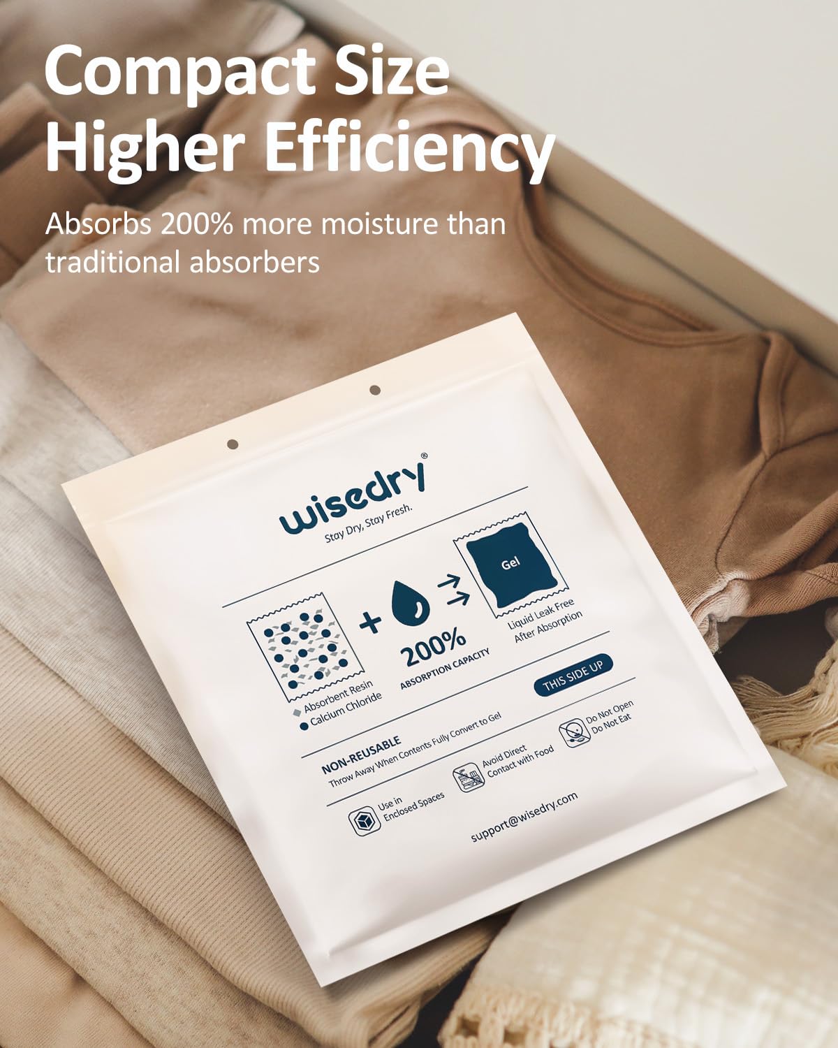 Wisedry Disposable Moisture Absorbers 100G