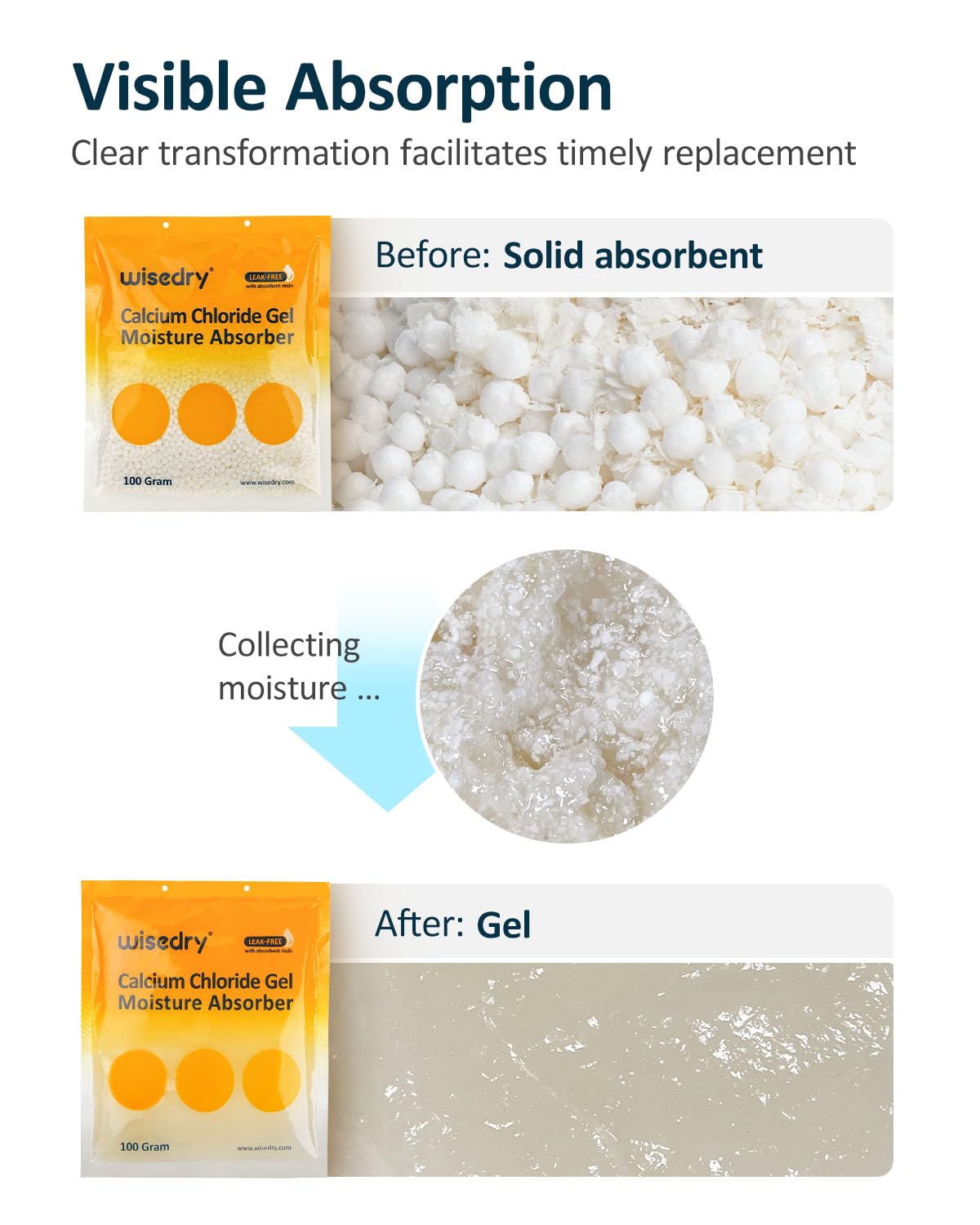 Wisedry Disposable Moisture Absorbers 100G