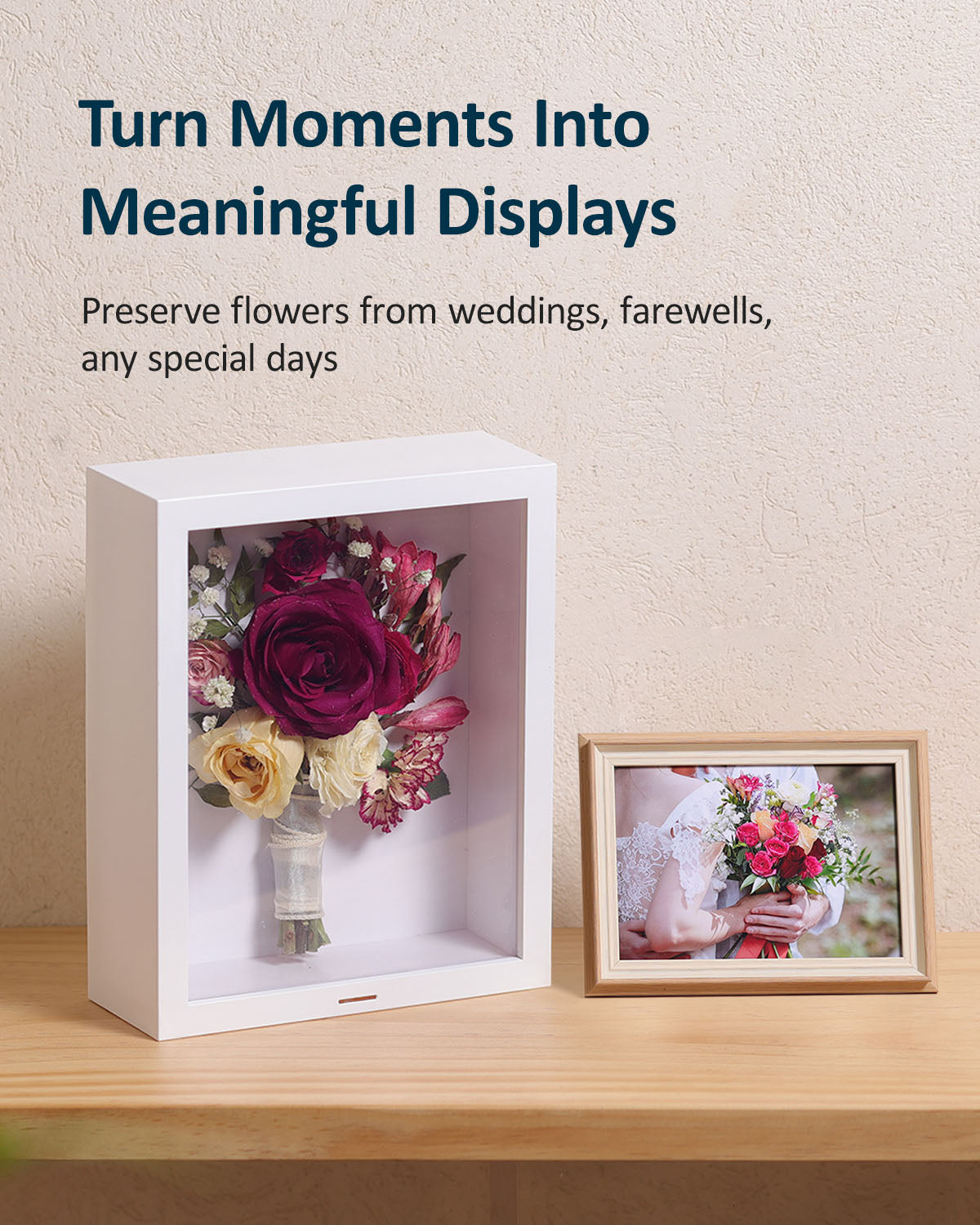 Wisedry Shadow Box for Flower Preservation