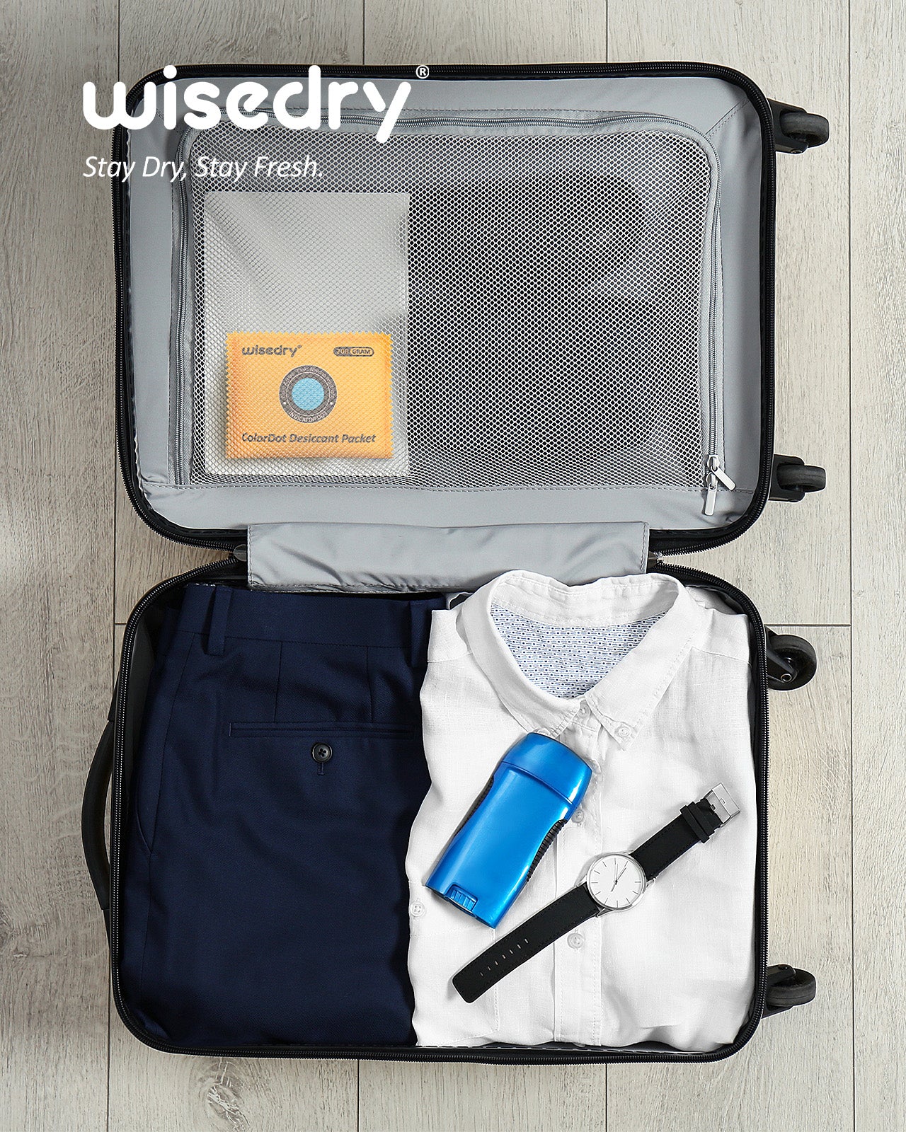 wisedry ColorDot Silica Gel Packets 200g x 3