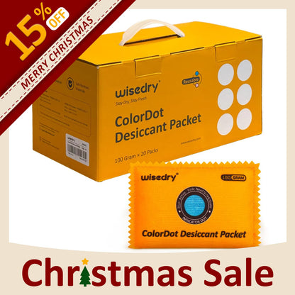 wisedry ColorDot Silica Gel Packets 100g