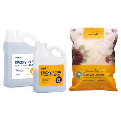 Died Flower Resin Crafts Bundle（64oz 2 : 1 Epoxy Resin+5LBS Flower Drying Crystals ）