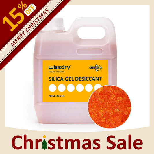 wisedry Silica Gel Desiccant Beads Bulk Reusable