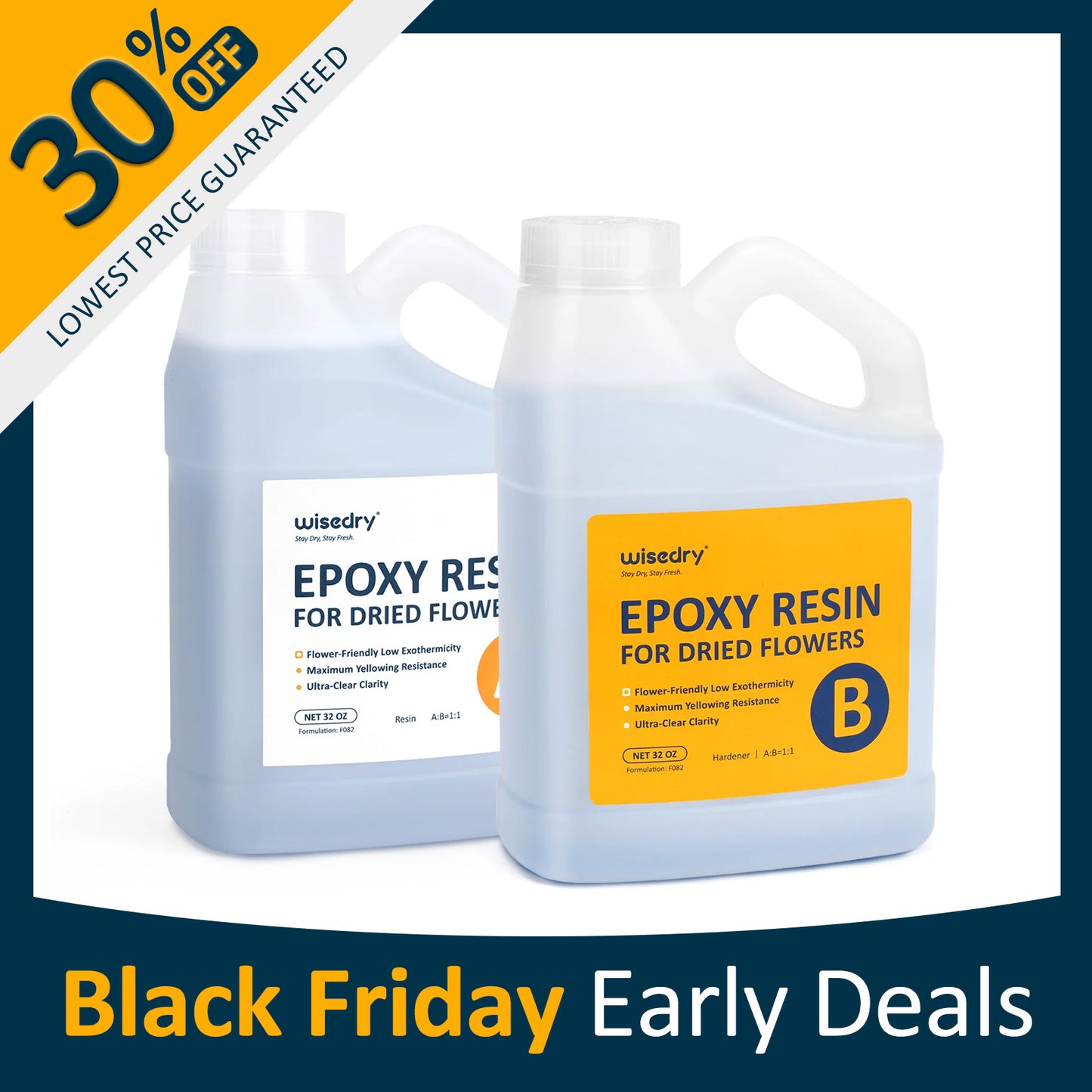 wisedry 1 : 1 Epoxy Resin for Floral Preservation