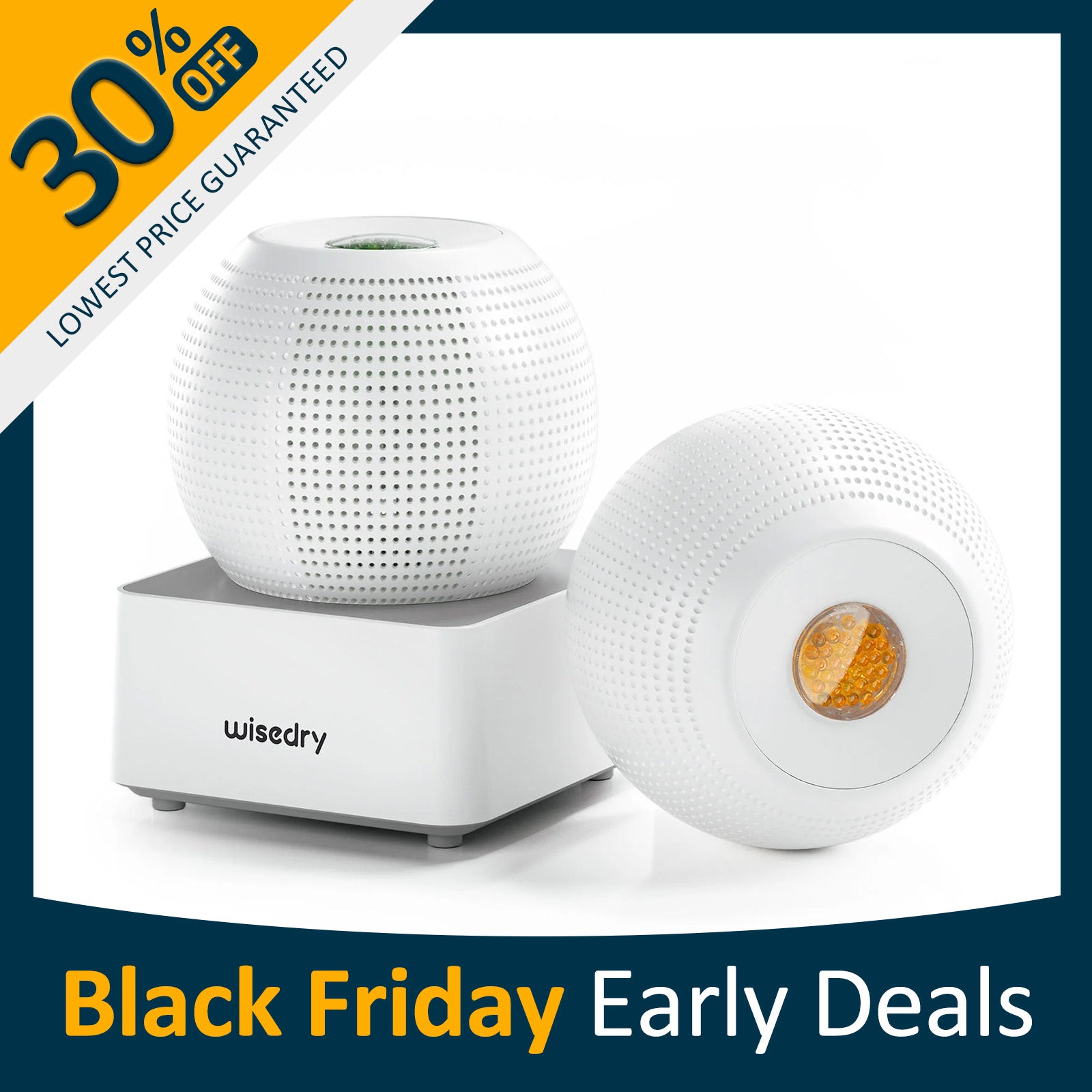 Cordless rechargeable mini dehumidifier set of 2 with moisture indicator, portable design for closets, shoes, cars, and small spaces.