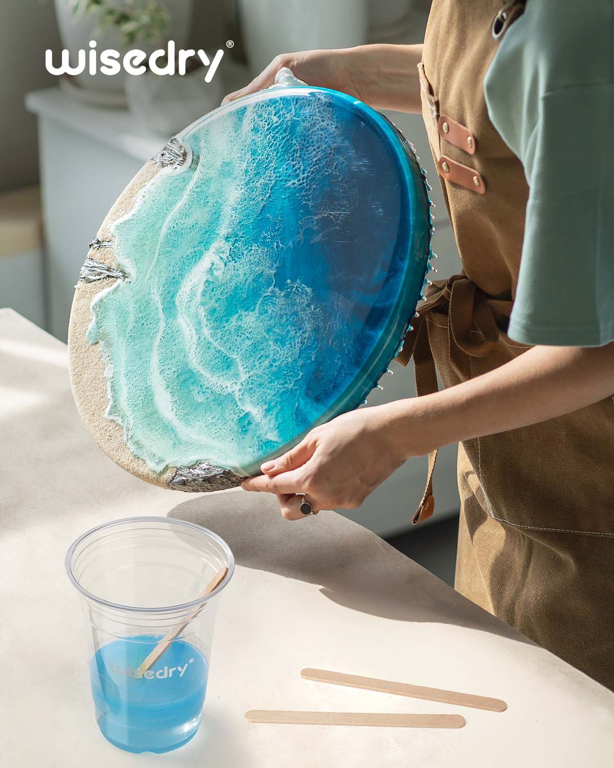 wisedry 4-Piece Epoxy Resin Tool Kit for Professional Crafters & Artists