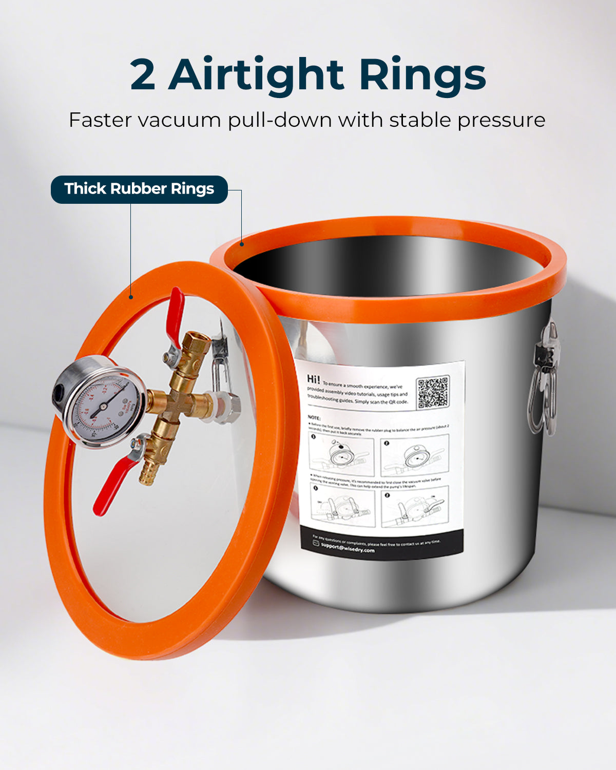 wisedry 3 Gallon Vacuum Chamber Kit