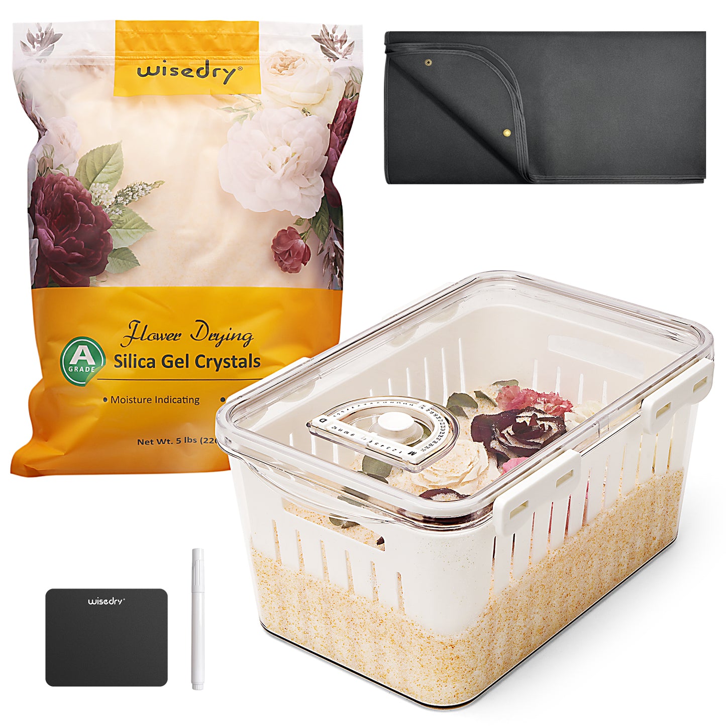 flower drying kit（flower drying silica gel & flower drying container）