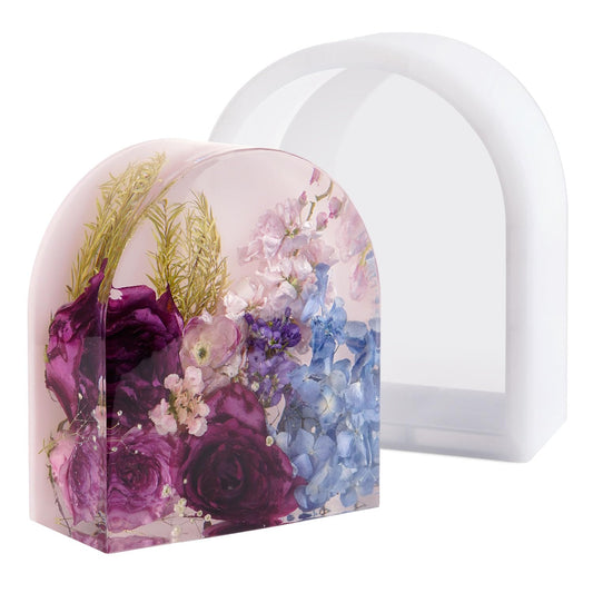 Wisedry deep silicone resin mold with acrylic support blocks, designed for large flowers like roses and sunflowers, perfect for creating durable, professional resin art and crafts.