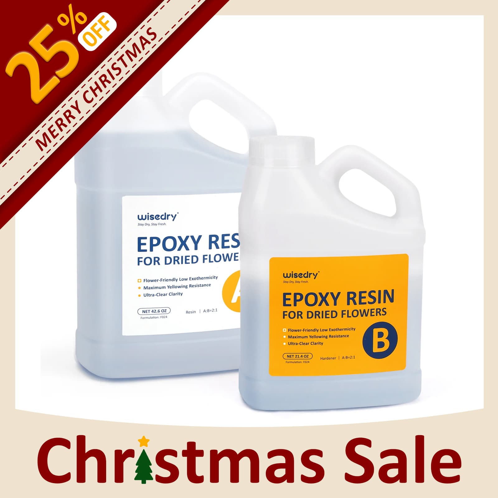 wisedry 2 : 1 Epoxy Resin for Floral Preservation