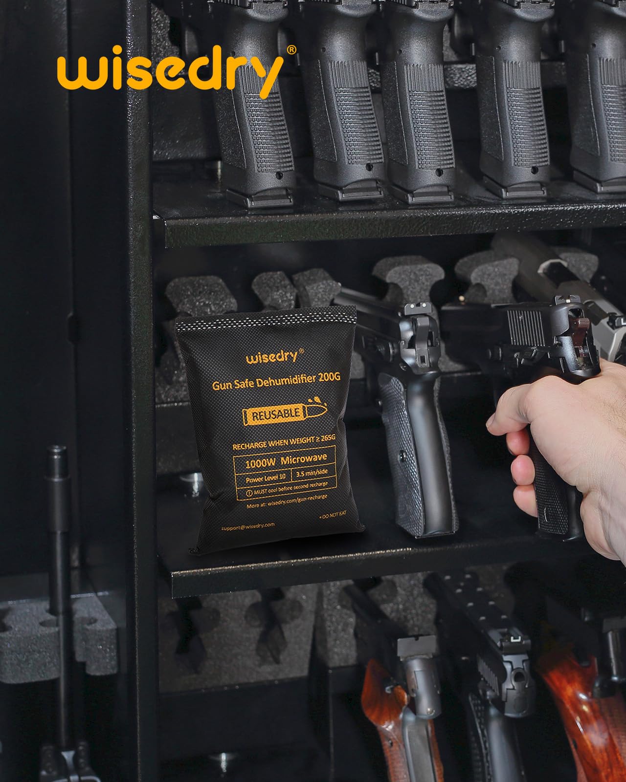 wisedry 200 Grams x 2 Packs Gun Safe Dehumidifier