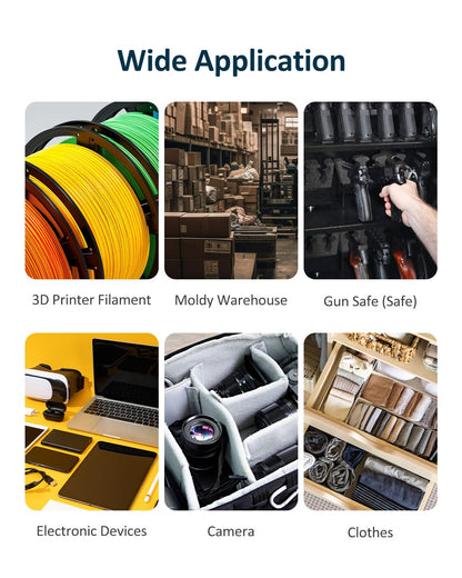 wisedry Silica Gel Desiccant Beads Bulk Reusable