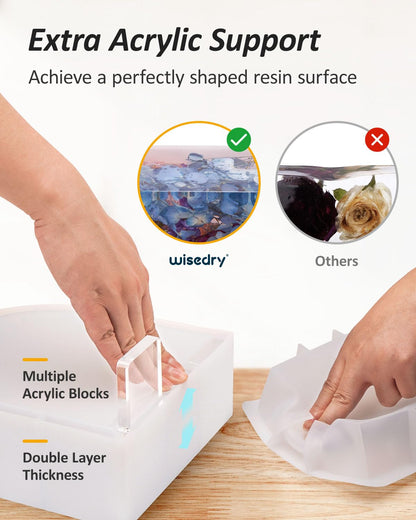 wisedry Resin Mold 3-Inch Extra Deep Silicone Resin Mold - Middle