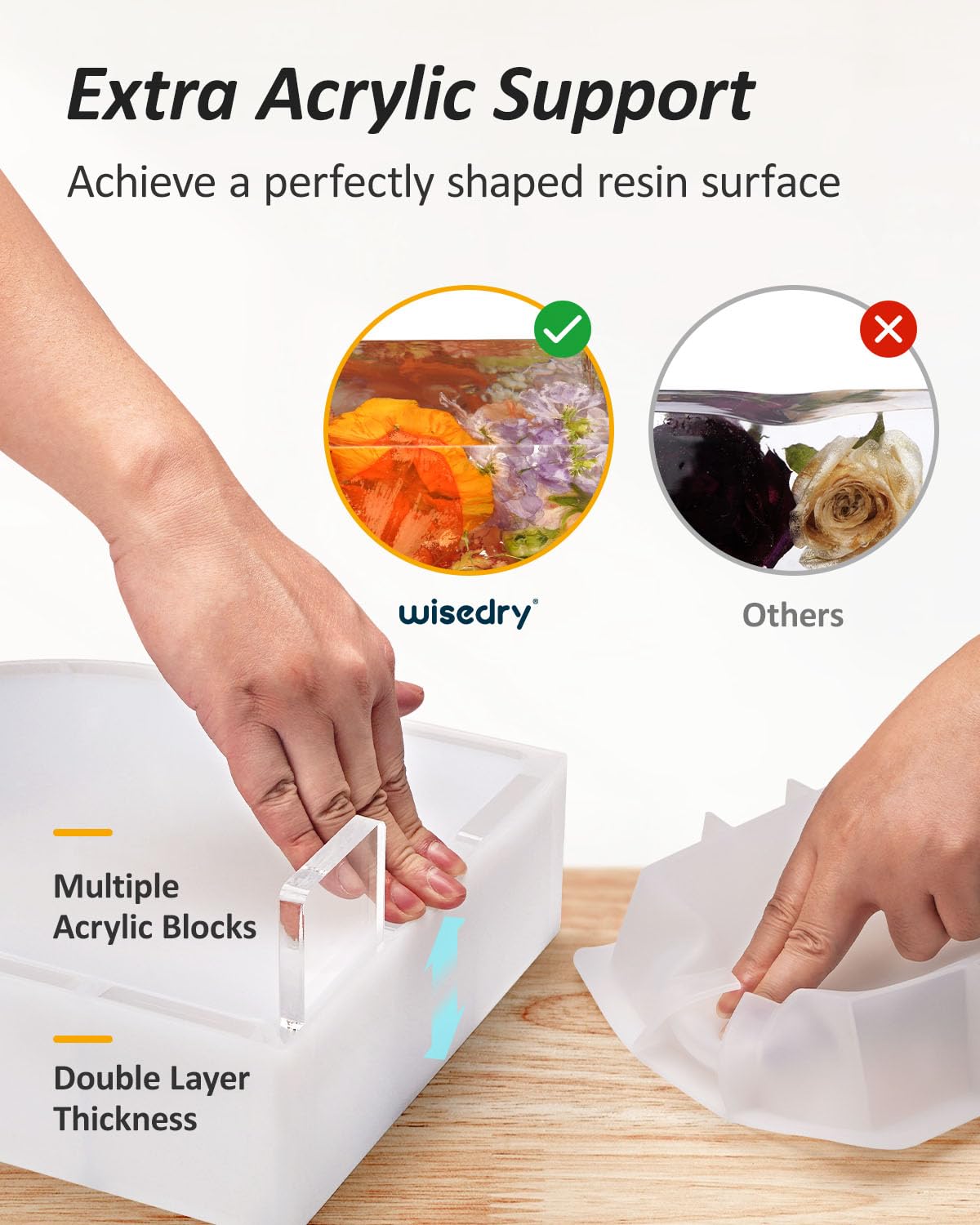 wisedry Resin Mold 3-Inch Extra Deep Silicone Resin Mold - Large