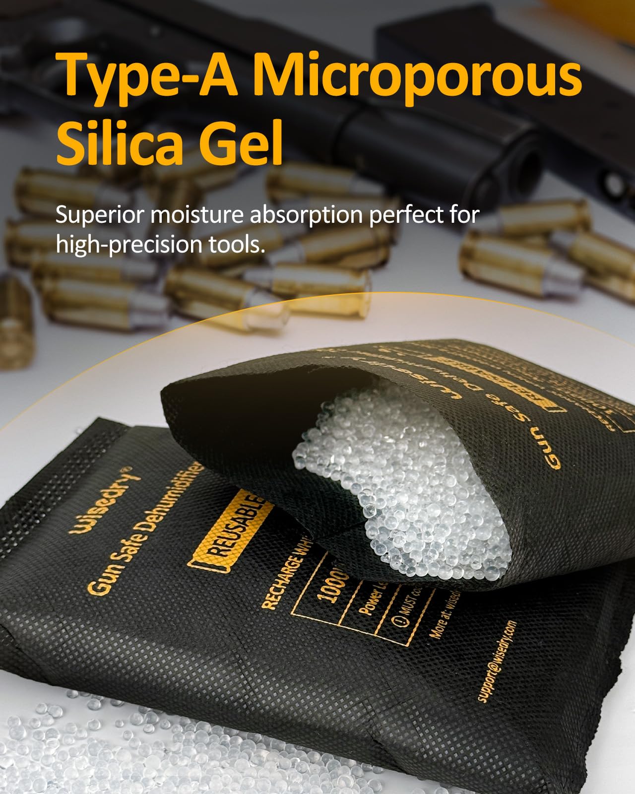 wisedry 200 Grams x 2 Packs Gun Safe Dehumidifier