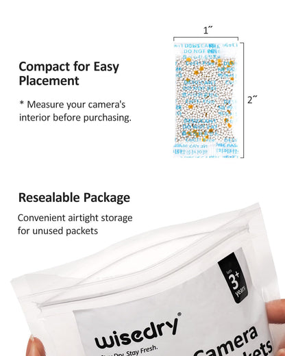 wisedry Premium Camera Desiccant Packets