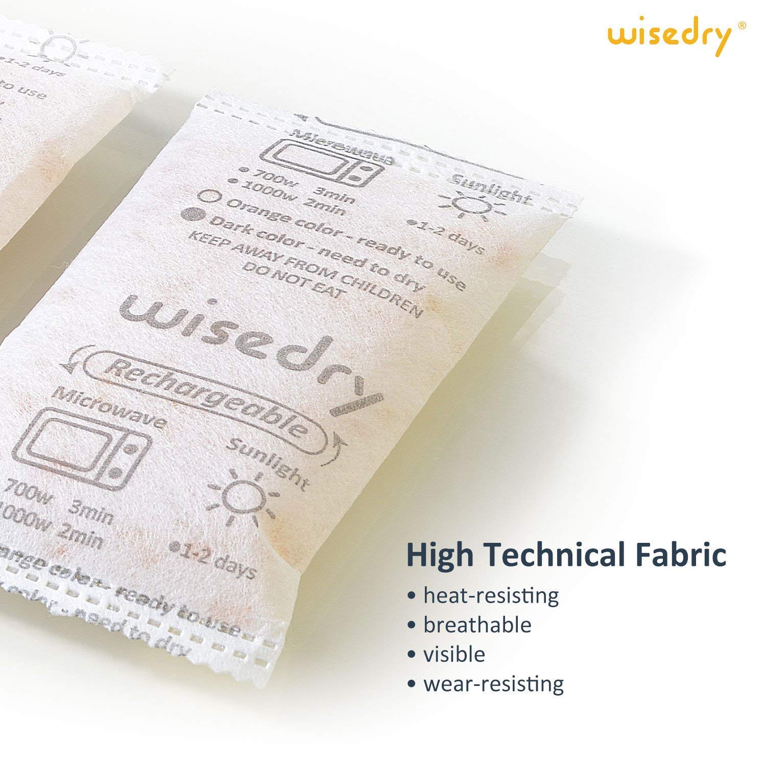 wisedry Silica Gel Sachets 50gX10 Packs